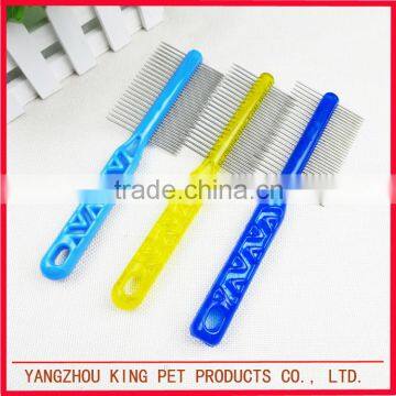 China wholesale custom printed plastic new dog grooming comb