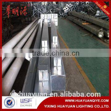 Galvanized square type steel signal pole