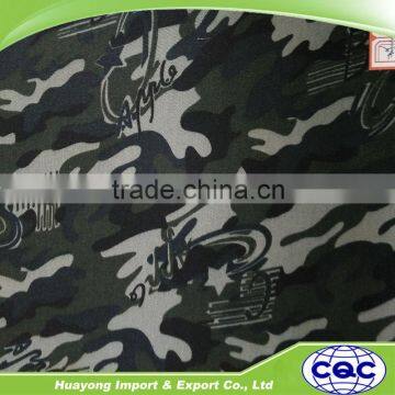 reactive printed drill fabric polyester camouflage fabric for garment