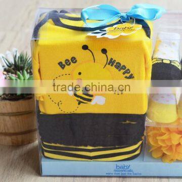 2015 Newest Fashion Design, Newborn Baby Cloth Gift Set with elegant gift box packing, Outfit Sets, in Stock, accept OEM