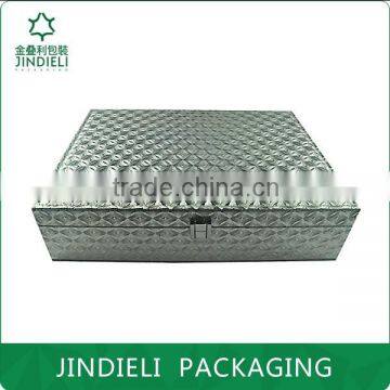 top sale silver leather cosmetic set box