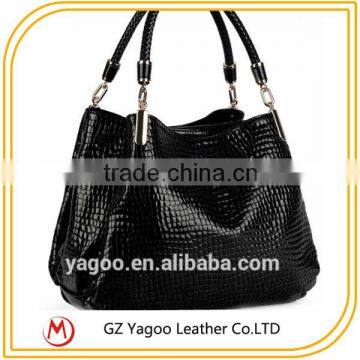Good Quality Leather Handbag Ladies Purses and Handbags Croco Handbag photo-3