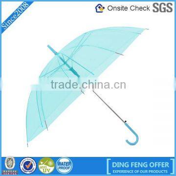 Plastic 95cm Open Diameter manual Open Transparent Umbrella