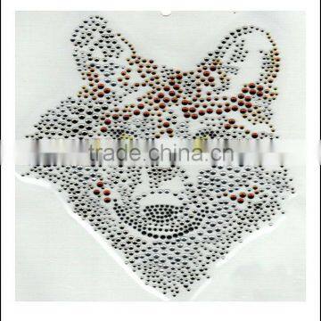 iron on wolf sequin and beads pattern