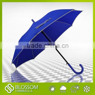 8 Panels Blue Straight Auto Open Umbrella