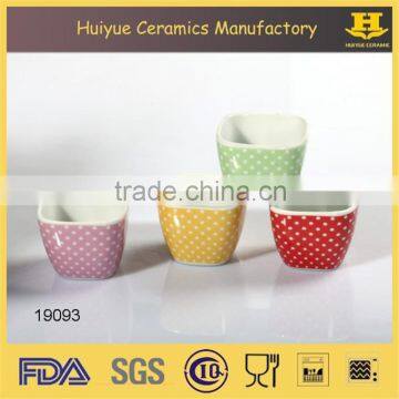 Ceramic Cremes Dish With Printing 20324