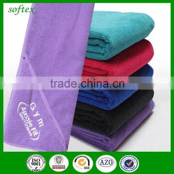 solid color gym microfiber face towels