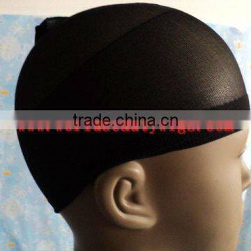 black wig cap