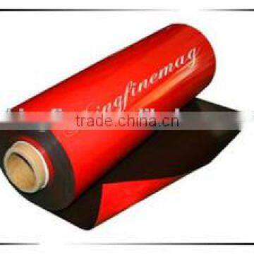 Flexible magnet rubber sheet with red PVC; Color PVC flexible plastic sheet; PVC flexible plastic sheet