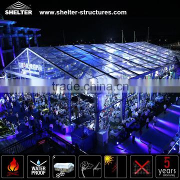 Transparent Marquee Party Wedding Tent for 1000 People Banquet with Round Tables