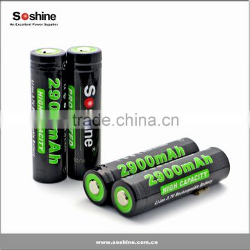 High quanlity 3.7v 2900mah li-ion battery / 18650 li ion Batteries,rechargeable li ion battery