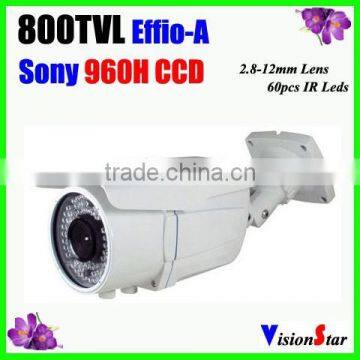 Sony Bullet Camera ATR/ 3DNR/ Motion Detection / DIS/ Defog Effio-A 800TVL Outdoor Weatherproof Surveillance Camera Vision Star