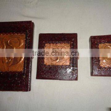 new om leather notebook set of 3pcs