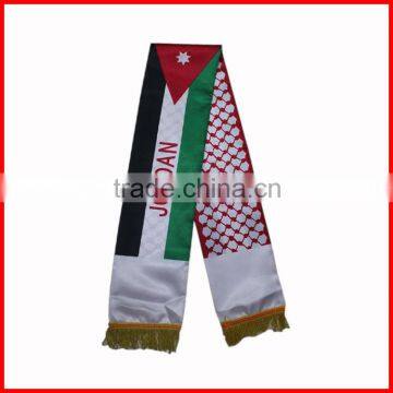 130*14CM flag scarf,satin scarf,Jordan national scarf