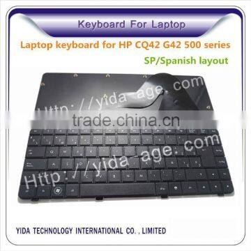 wholesale Black color Spanish laptop keyboard for HP CQ42 G42 with low price