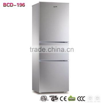BCD -196 Three Door Combi Fridge Freezer