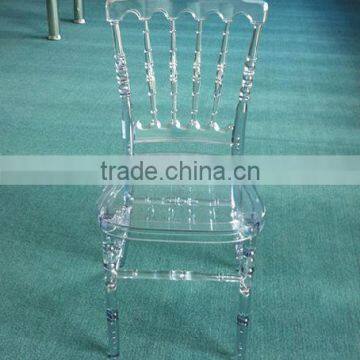 clear resin wedding napoleon chair