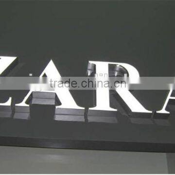 High quality stainless steel advertising letter 3d fronlit acrylic logo alphabets letter