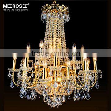 45 Bulbs Gold Crystal Chandelier Lighting in Dubai, Large Hotel Chandelier MD81517 L32+13