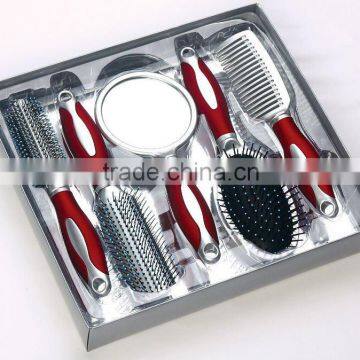 5 pcs Hair brush set with mirro