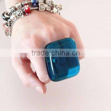 2014 New Design Handmake Fashion Turquoise Glass Ring HR014