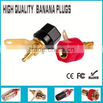 Red Clear Cable Amplifier Terminal Plug for 8mm gold binding post