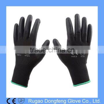 13Gauge Black PU Coated Nylon Gloves,Black Nylon Working PU Gloves,PU Safety Hand Gloves Quality Choice photo-2