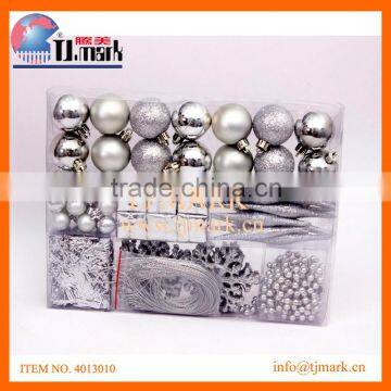 2016 Hot sale silver christmas tree decoration ornament ball