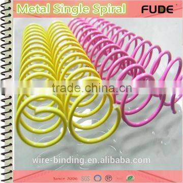 Professional high quality nylon coated single spiral o book binding for stationery