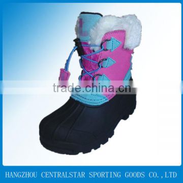 Korea style warm waterproof girls fancy snow boots