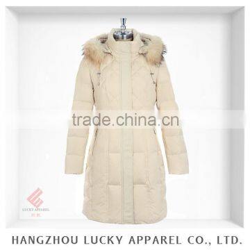 lady women fashion real fur winter down jacket LK15016-A