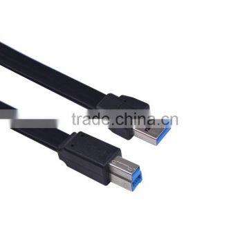 High Quality USB 3.0 Male to USB 3.0 B Type Male Flat Cable