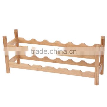 Eco-friendly Bamboo Wine Rack Holder,Stackable Rack