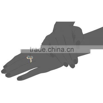 Geometric Jewelry Golden Copper Adjustable Green Stone Finger Rings Men's Jewelry photo-6