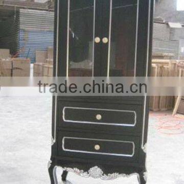 All solid wood oak or rubber side cabinet/high black finished wooden cabinet