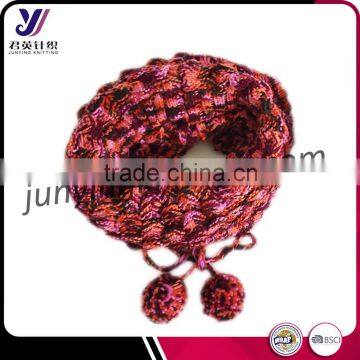 Fashionable women acrylic knitted scarf hood infinity scarf factory wholesale sales (accept custom)