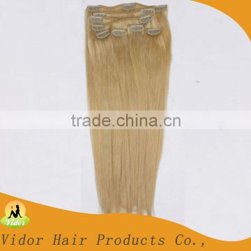 24inch 150g/set 8pcs18clips Clip In Human Hair Extension/Clip On Remy Human Hair Extension