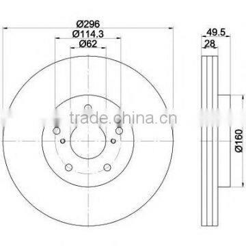 0986479661 DF7340 DF1034 61076.10 6073401 Car Brake Disc 43512-30310