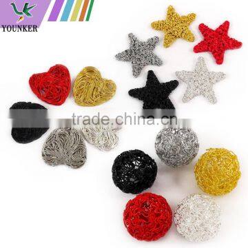 Decorative Multicolor Star Shaped Iron Metal Wired Charm