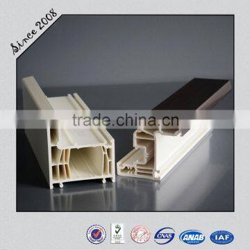 Wood laminated, International standard , high-performance windows&doors Upvc profiles manufacturers