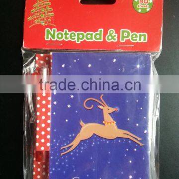 small notebook with pen holder