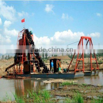 100 tph low investment gold bucket dredger