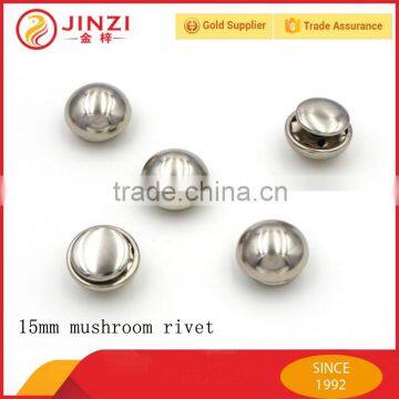 5-15mm size double cap/mushroom head rivet for handbags accessories