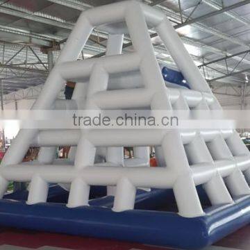 0.9mm PVC tarpaulin water jungle climbing game, inflatable water toy, climbing for rental