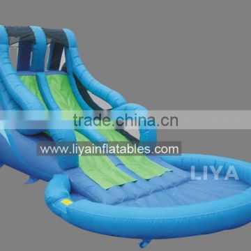 OEM design high quality digital logo printing cheap inflatable water slide for sale