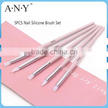 ANY 5PCS Nail Silicone Brush Set Art Silicone Brushes Professional Nail Products Manufacturer Quality Choice