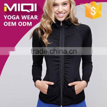 Professional four needles and six threads custom wholesale women sports jacket