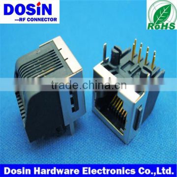 good quality RJ45 Connector, 59 series side entry RJ45 jack pcb mount