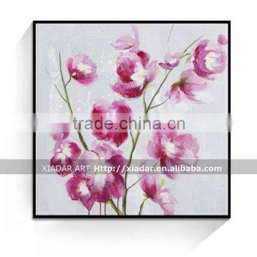 Shu1810 handmade flower pot canvas painting for bedroom