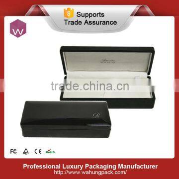 Glossy Black MDF Quality Writing Pen Box/ Custom Logo Fountain Pen Gift Box Wood